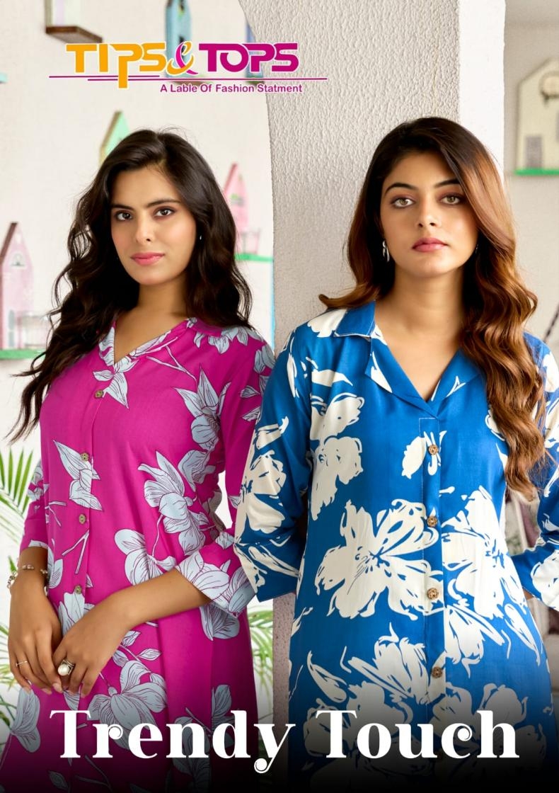 tips & tops trendy touch series 1001-1006 rayon co-ord sets