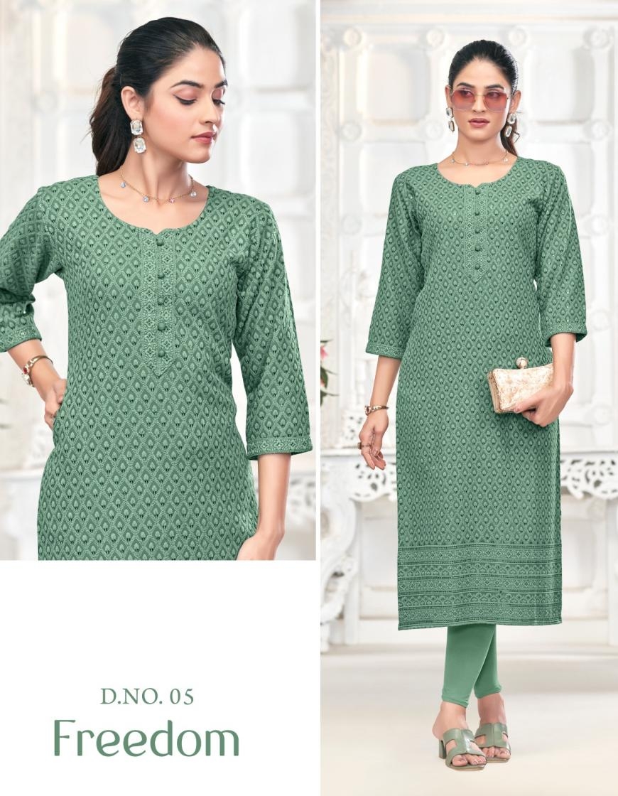 TUNIC HOUSE FREEDOM CHIKANKARI SEQUINCE SIZE SET COMBO COLLECTION