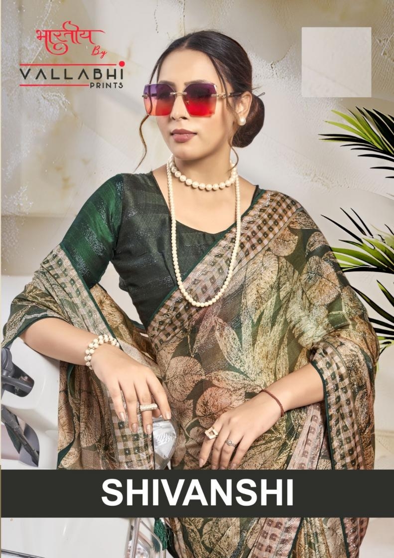 vallabhi print shivanshi vol 1 series 161308-161313 chiffon wholesale saree