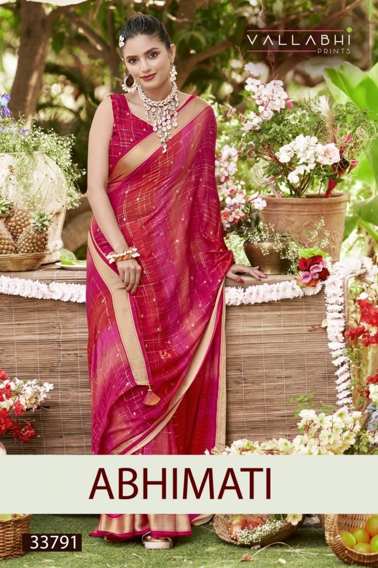 vallabhi prints abhimati series 33791-33796 georgette wholesale saree