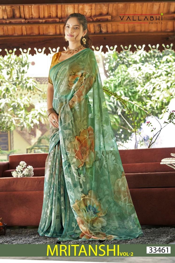 vallabhi prints mritanshi vol 2 series 33461-33466 BRASSO wholesale saree