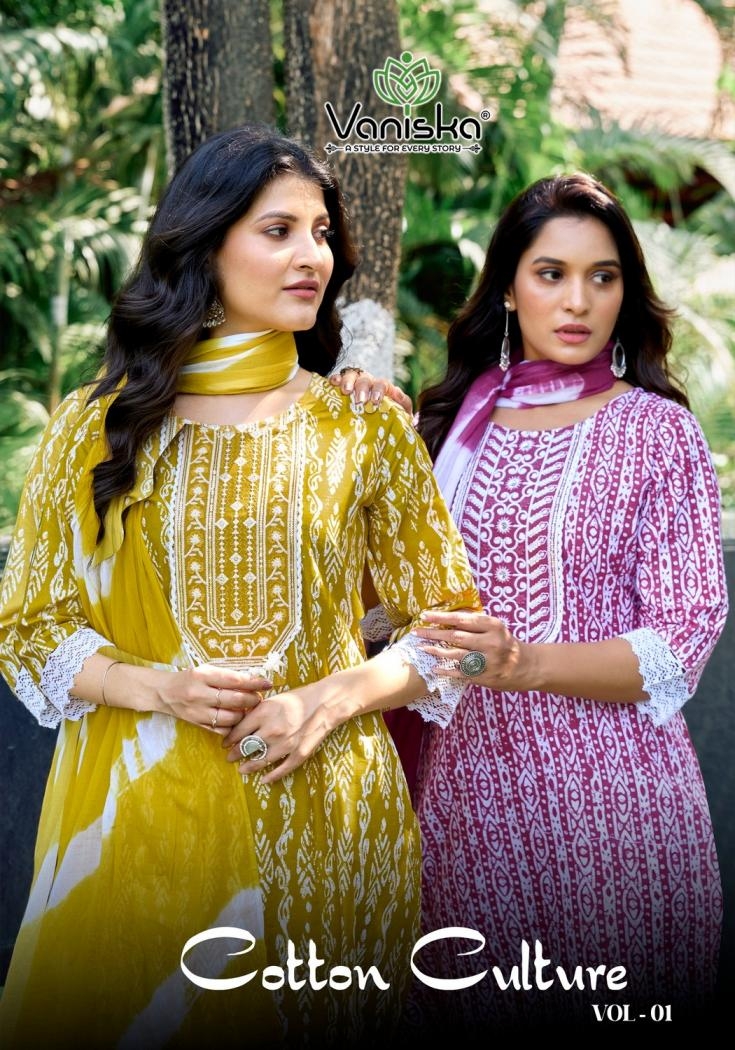 vaniska colourpix cotton culture vol 1 series 1001-1008 COTTON wholesale suit 