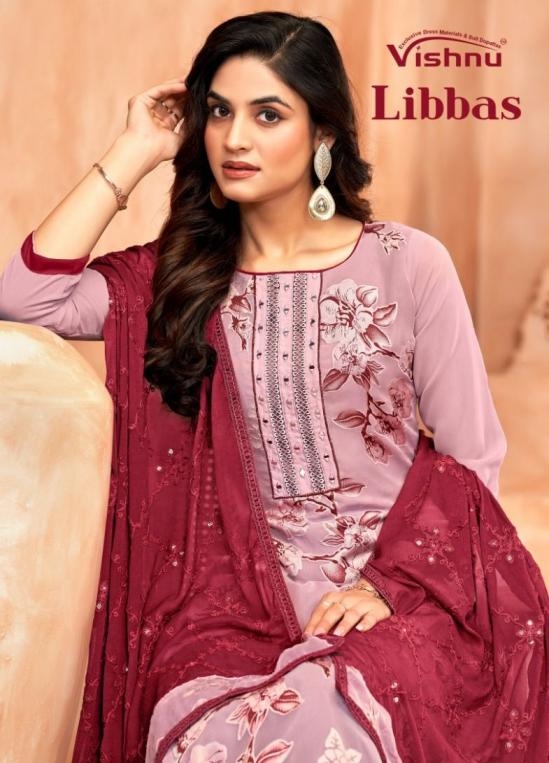 vishnu libbas series 17001-17012 georgette brasso wholesale saree