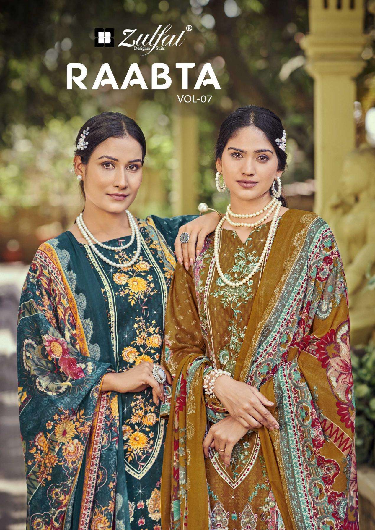 zulfat raabta vol 7 series 659001-659006 JAM COTTON wholesale suit 