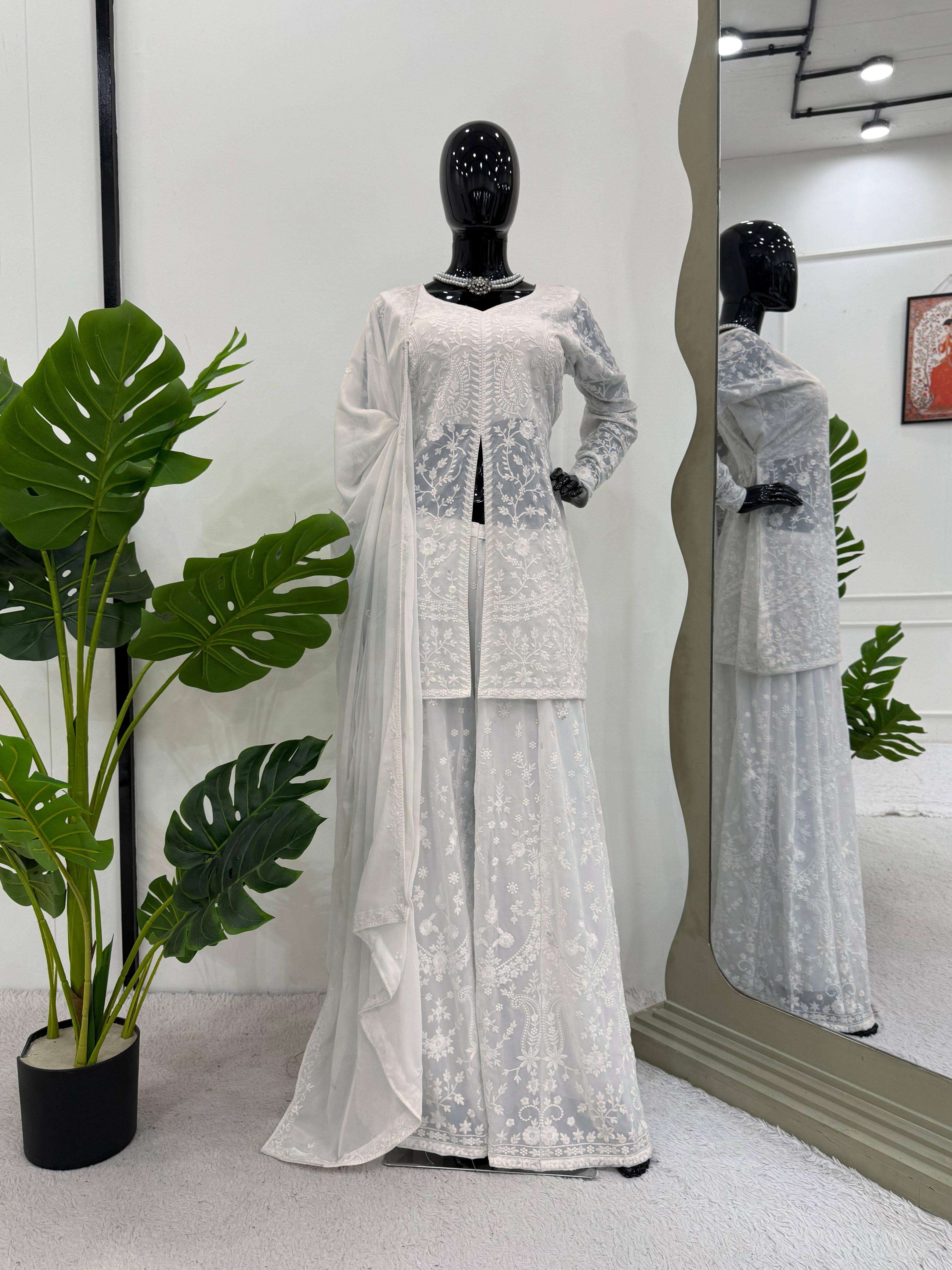 5891 Foux Gorgette Micro thread wholesale suit 