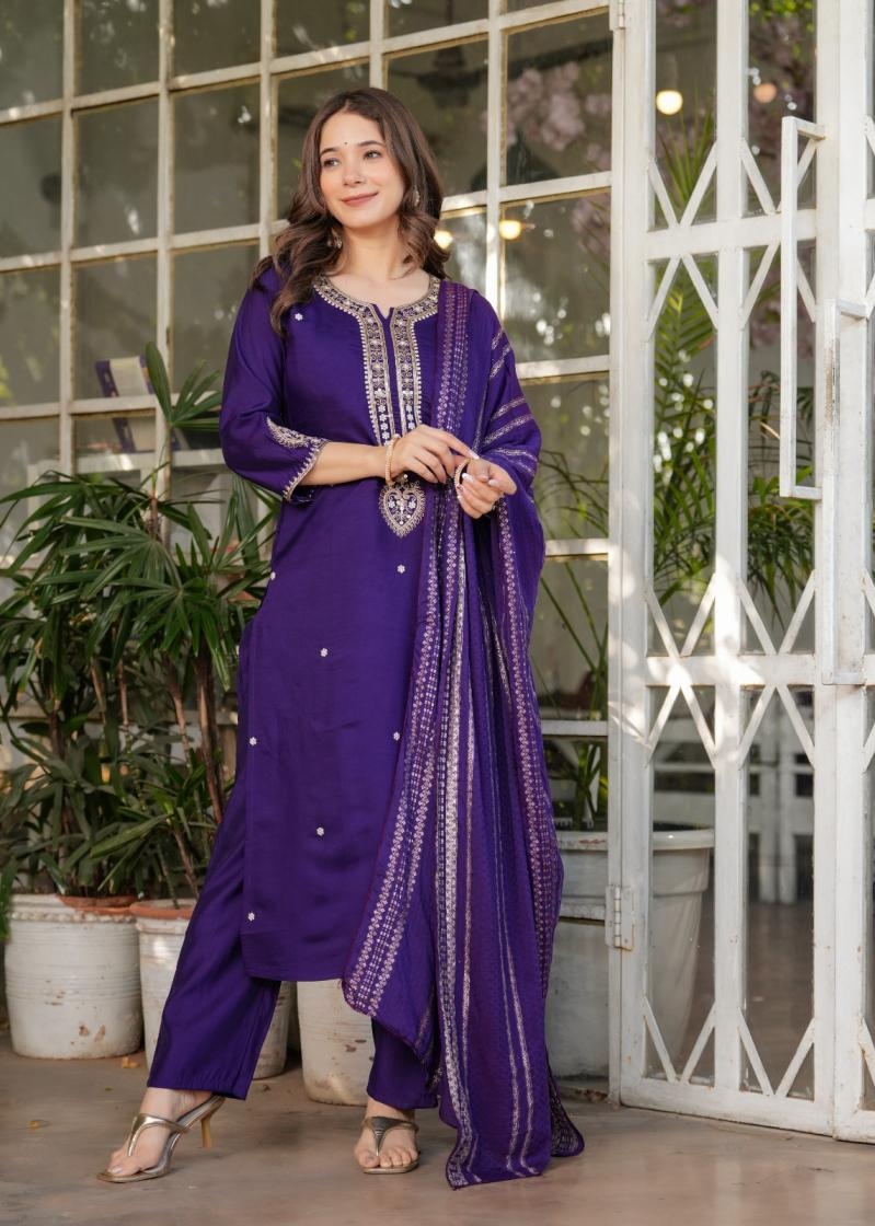 9STAR FASHION HEER VOL-2 VISCOSE CHANDERI wholesale suit 