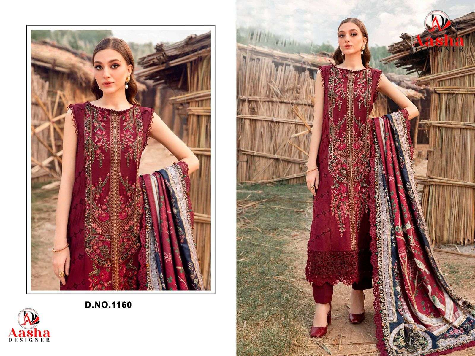 AASHA DESIGNER 1160 HEAVY REYON WITH SELF EMBROIDERY WORK wholesale suit