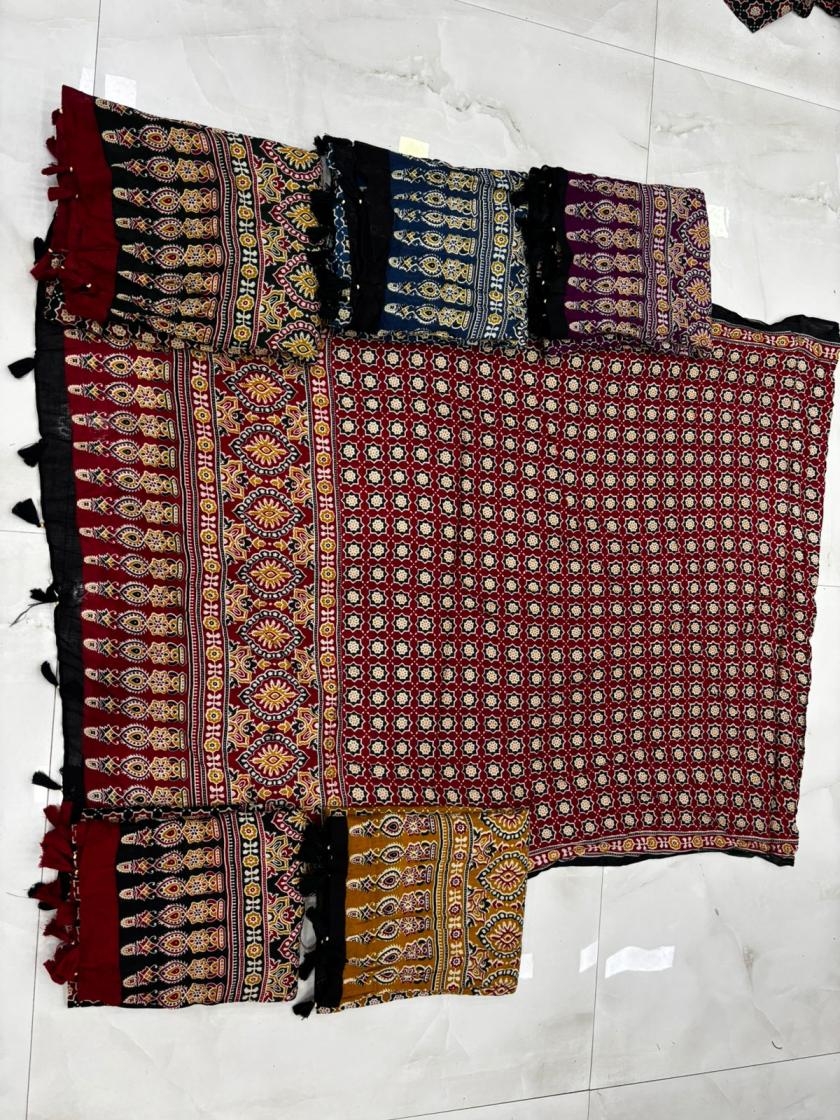 ajrakh viscose rayon daily wear stylish dupatta for girls