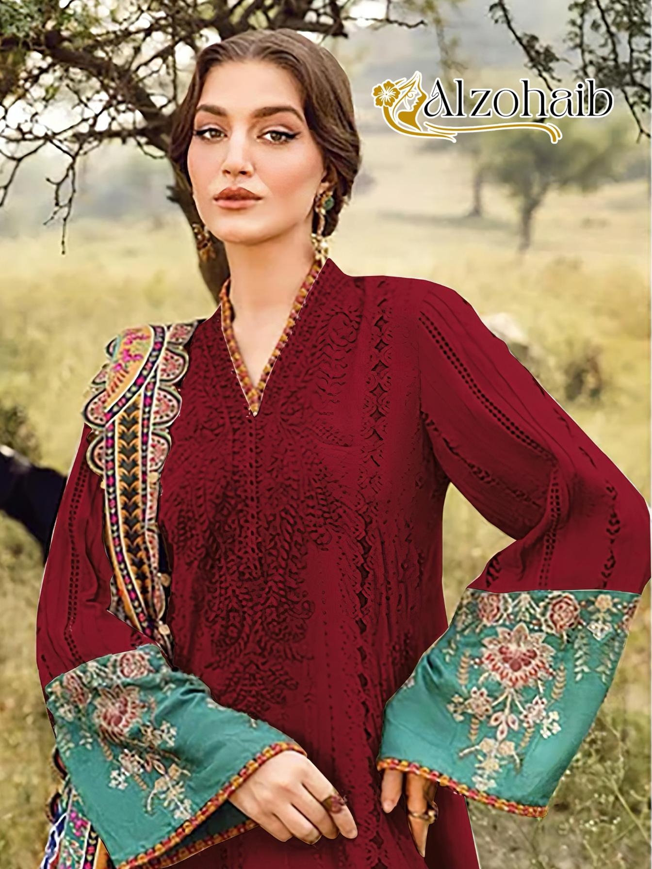 Alzohaib 1261 cotton wholesale pakistani suit