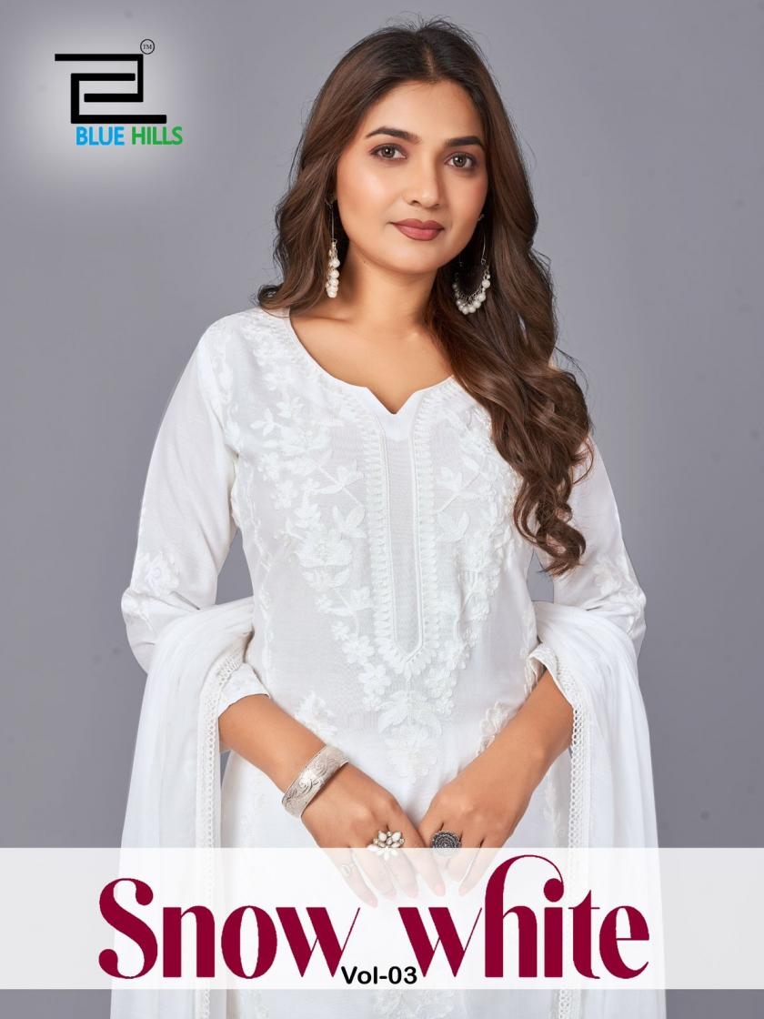 blue hills snow white vol 3 series 3001-3004 14 kg Rayon with work wholesale suit 