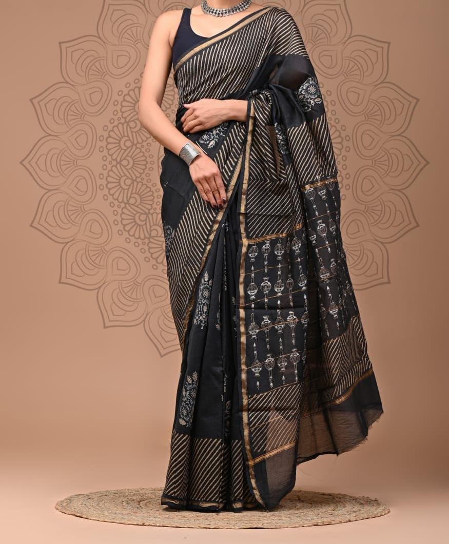 BT-21 SIMRAN-2 TRADITIONAL LOOK SOFT CHANDERI SILK SAREE 