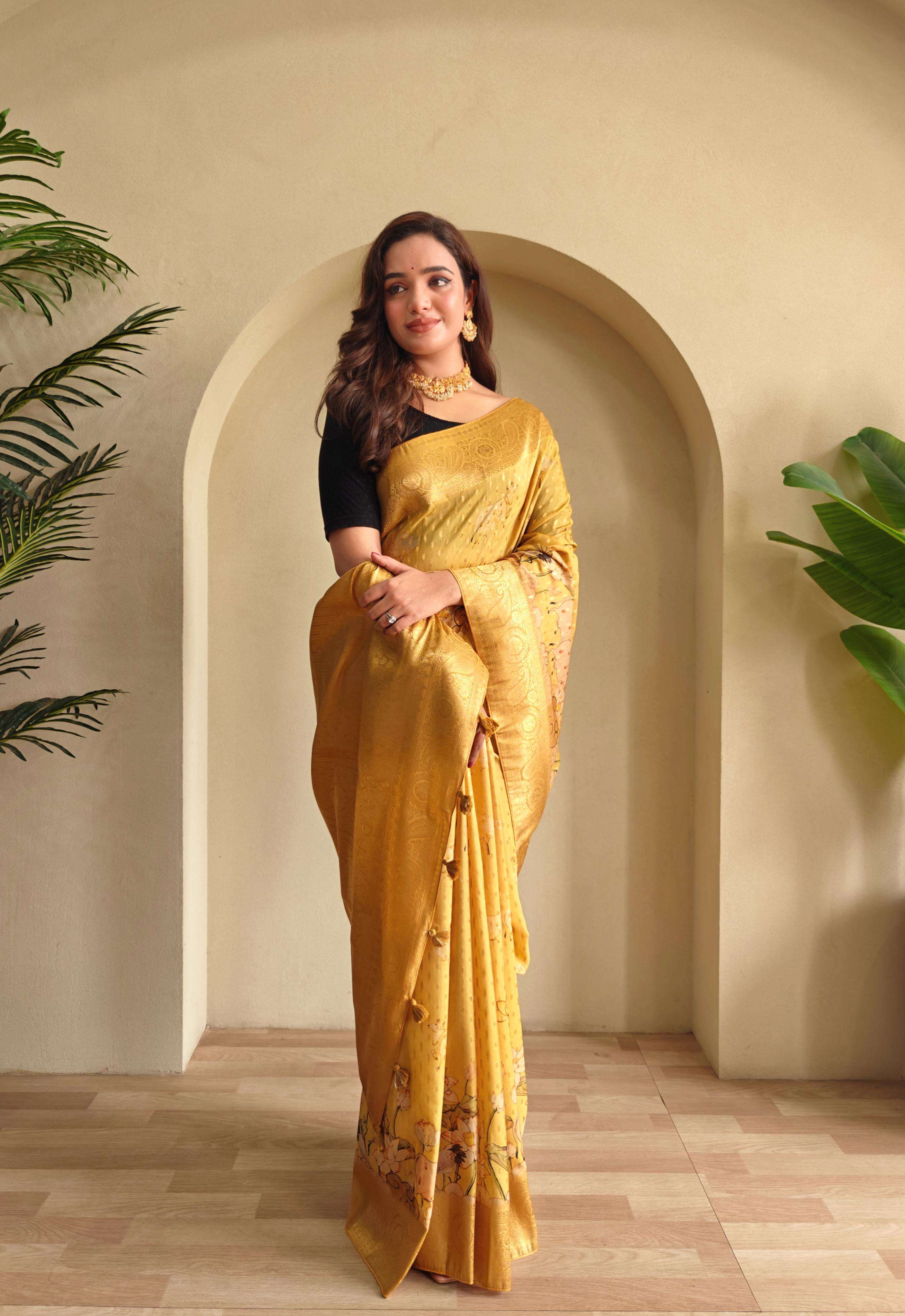 BT-53 Manbhavan Viscose georgette sarees  with beautiful weaving