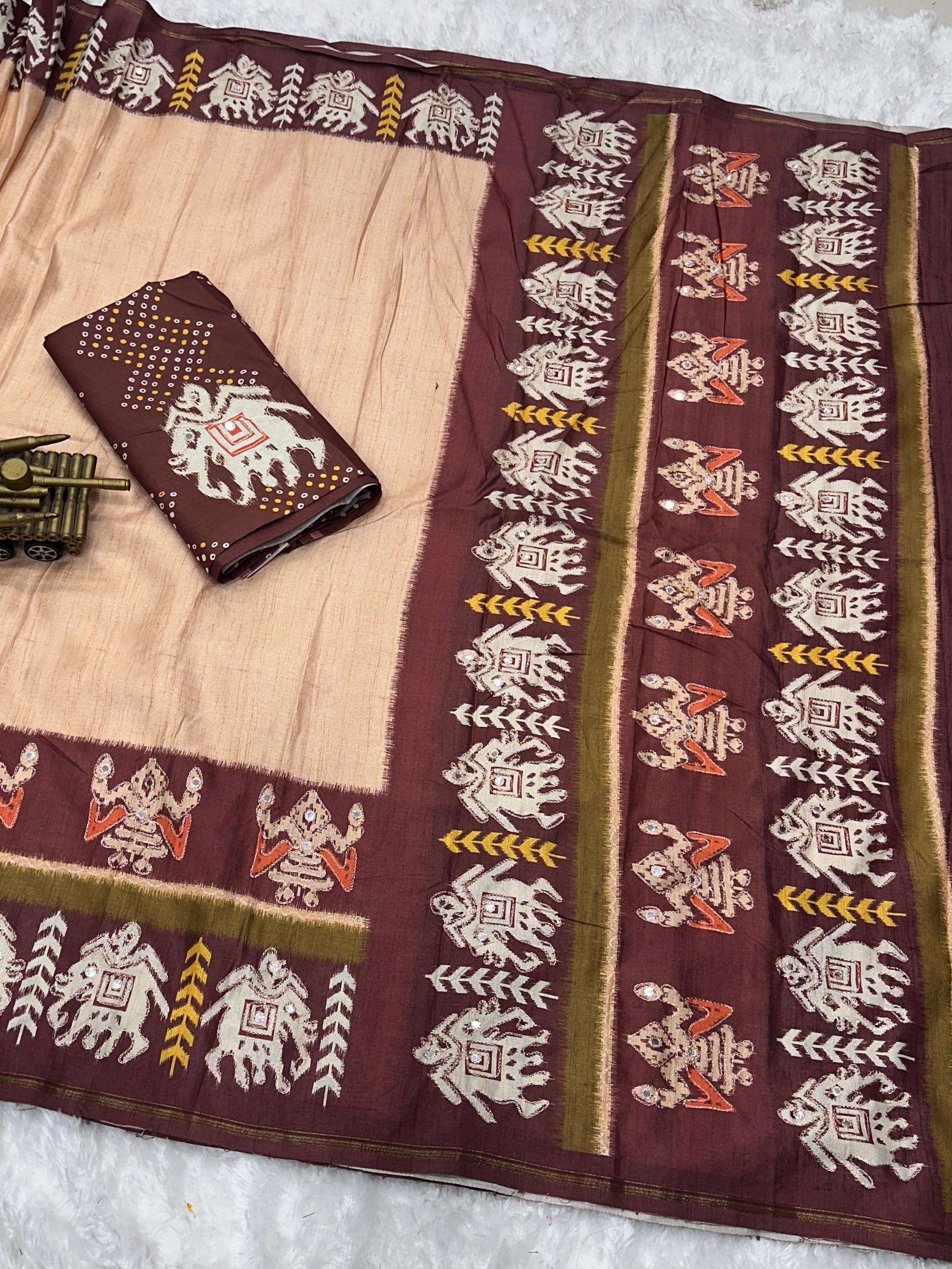 BT-56 Mahima tusser cotton silk wholesale saree
