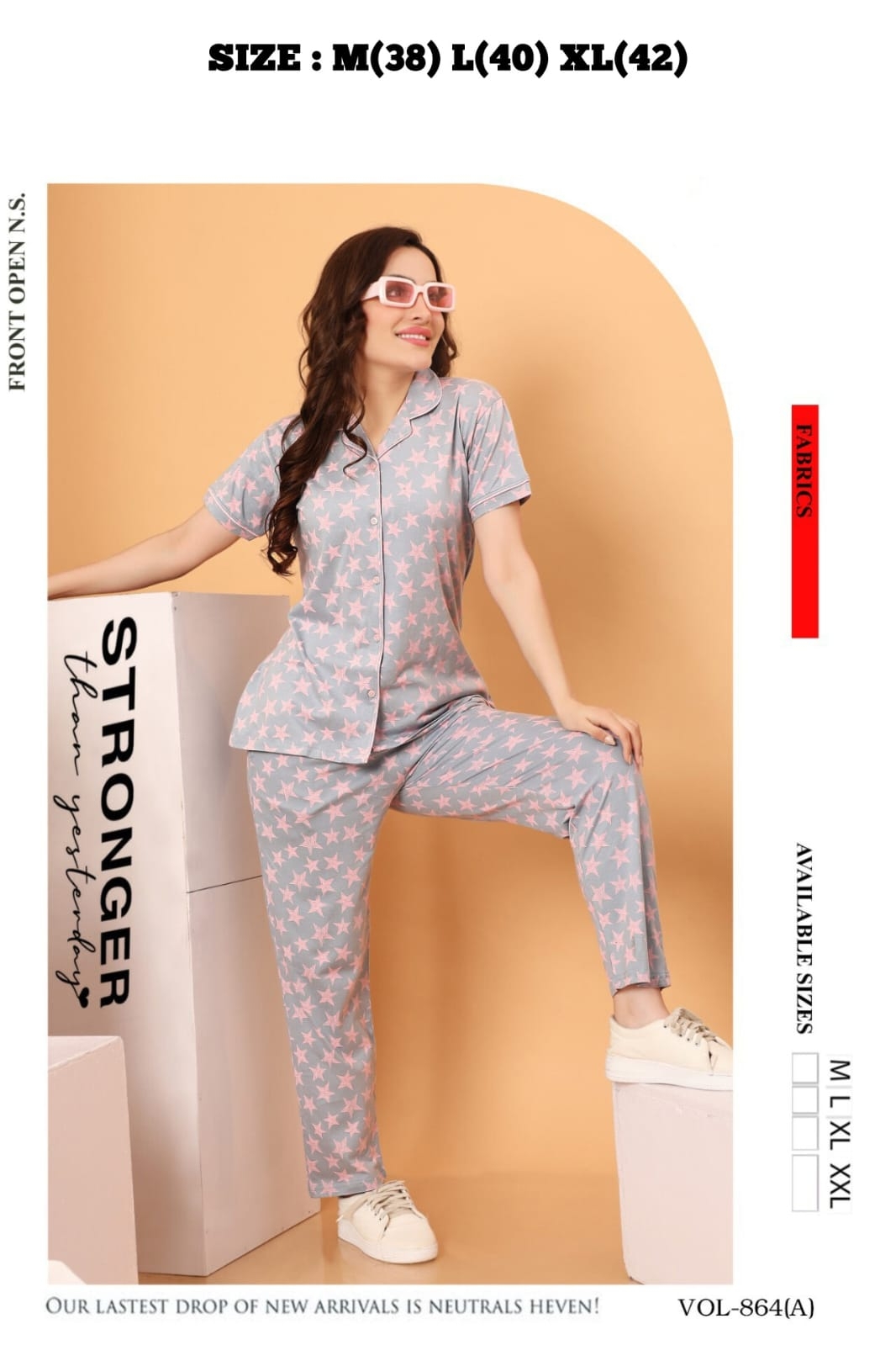Cotton &  Hosiery Fabric Superb Quality with Premium Fabric wholesale night suit 