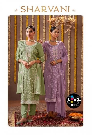 fourdots sharvani series 1751-1754 chinon wholesale dress materials