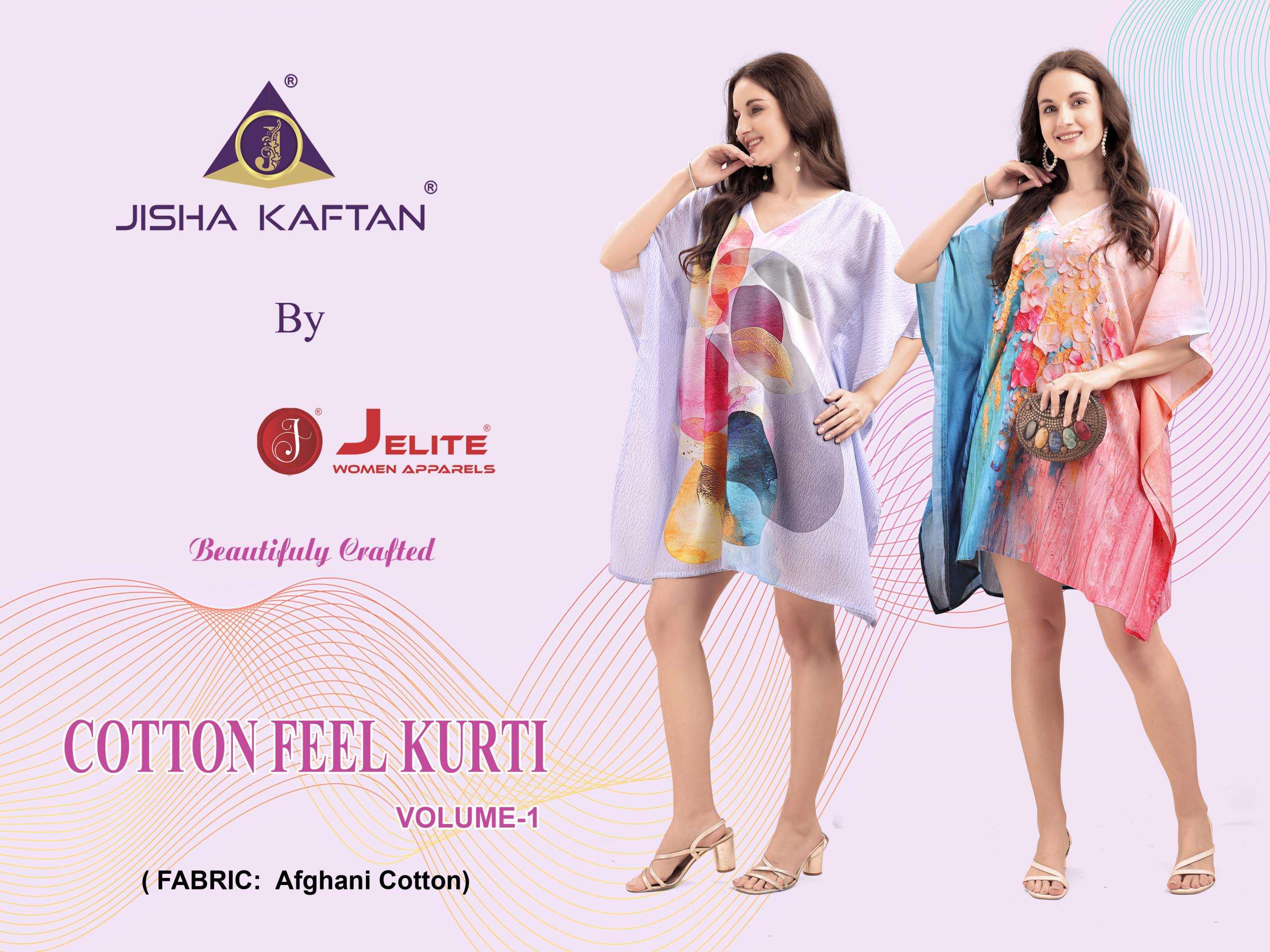 JISHA KAFTAN Cotton Feel Kurti Vol 1 afghani cotton wholesale kaftan