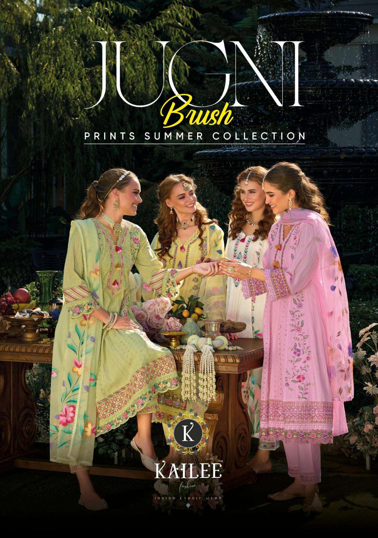 Kailee fashion jugni series 43601-43604 chikankari cotton wholesale suit