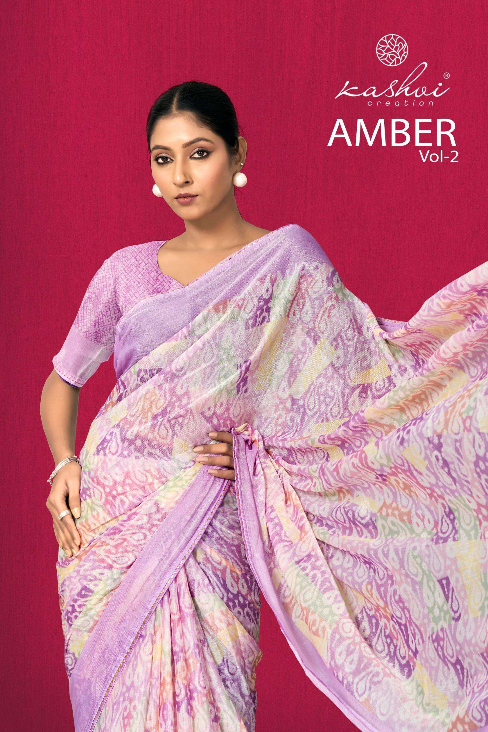 kashvi creation amber vol 2 series 201-208 BRASSO wholesale saree