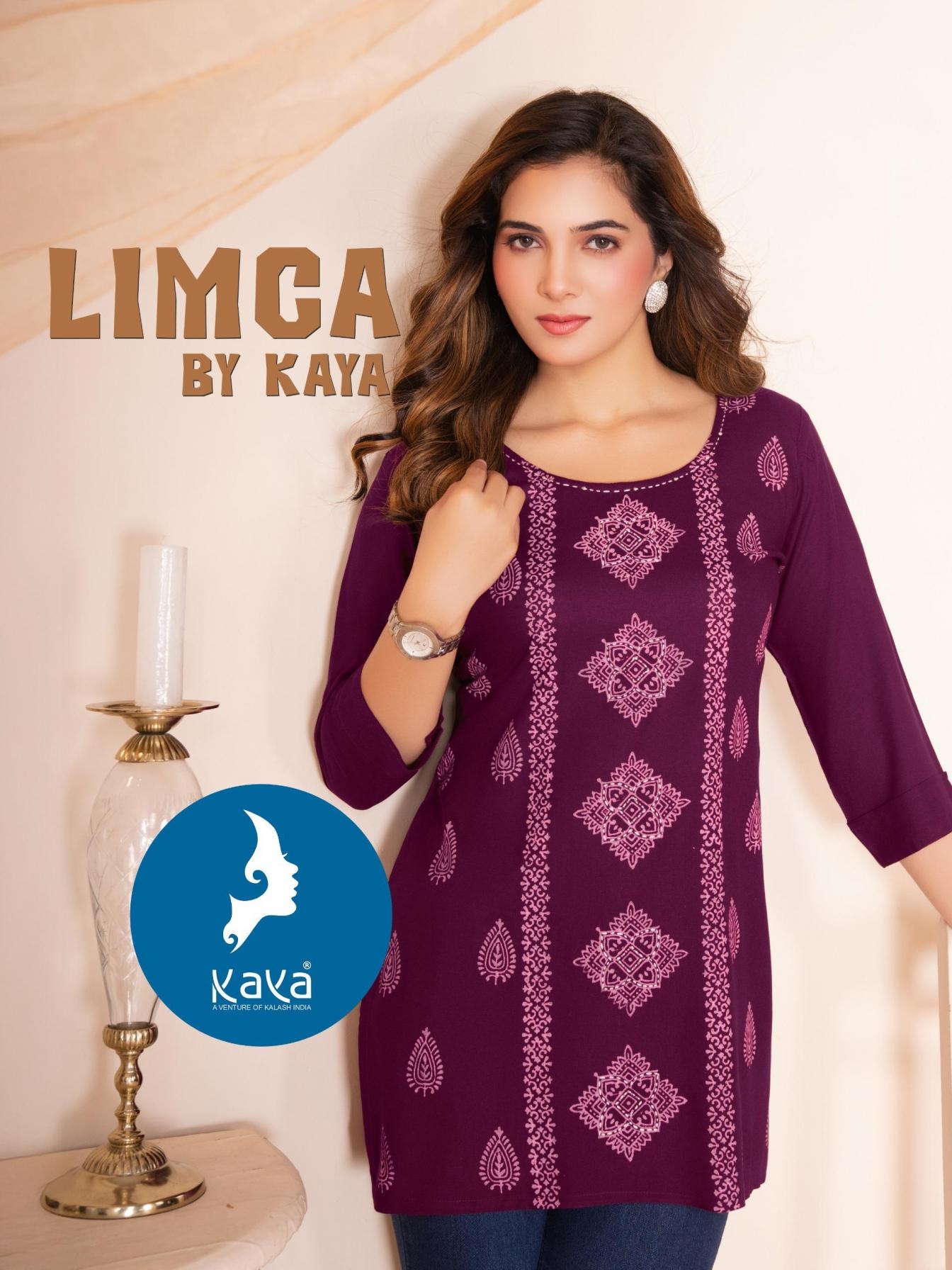 kaya limca series 01-08 rayon wholesale kurti 