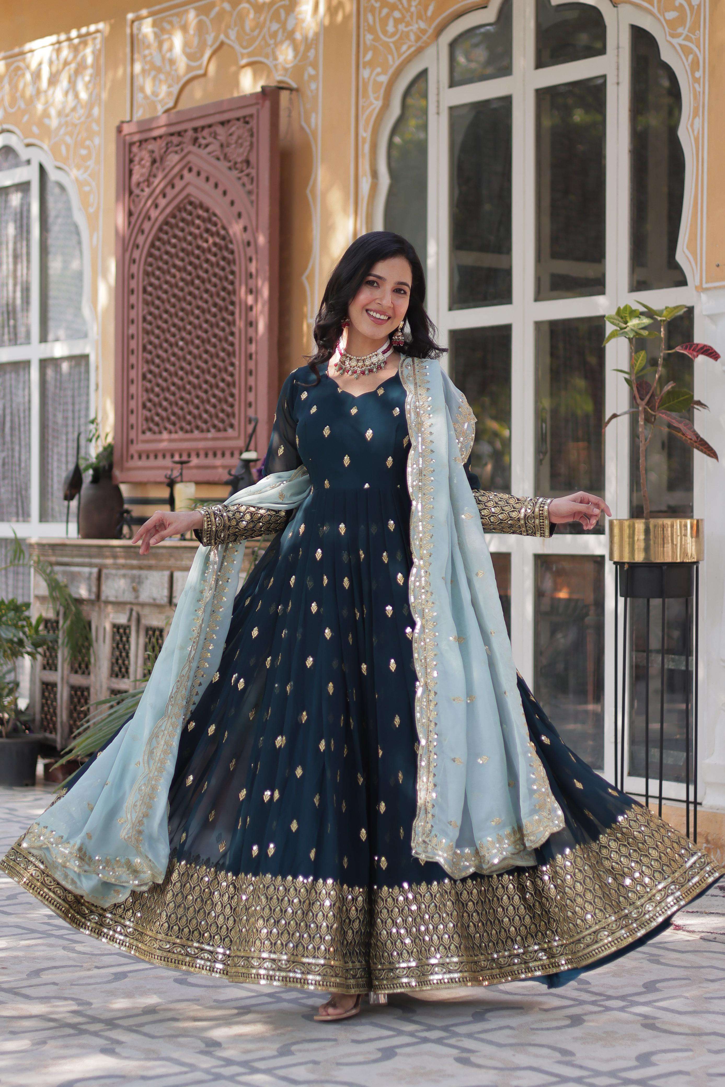 KHUSHI-1136 Faux Blooming wholesale suit 