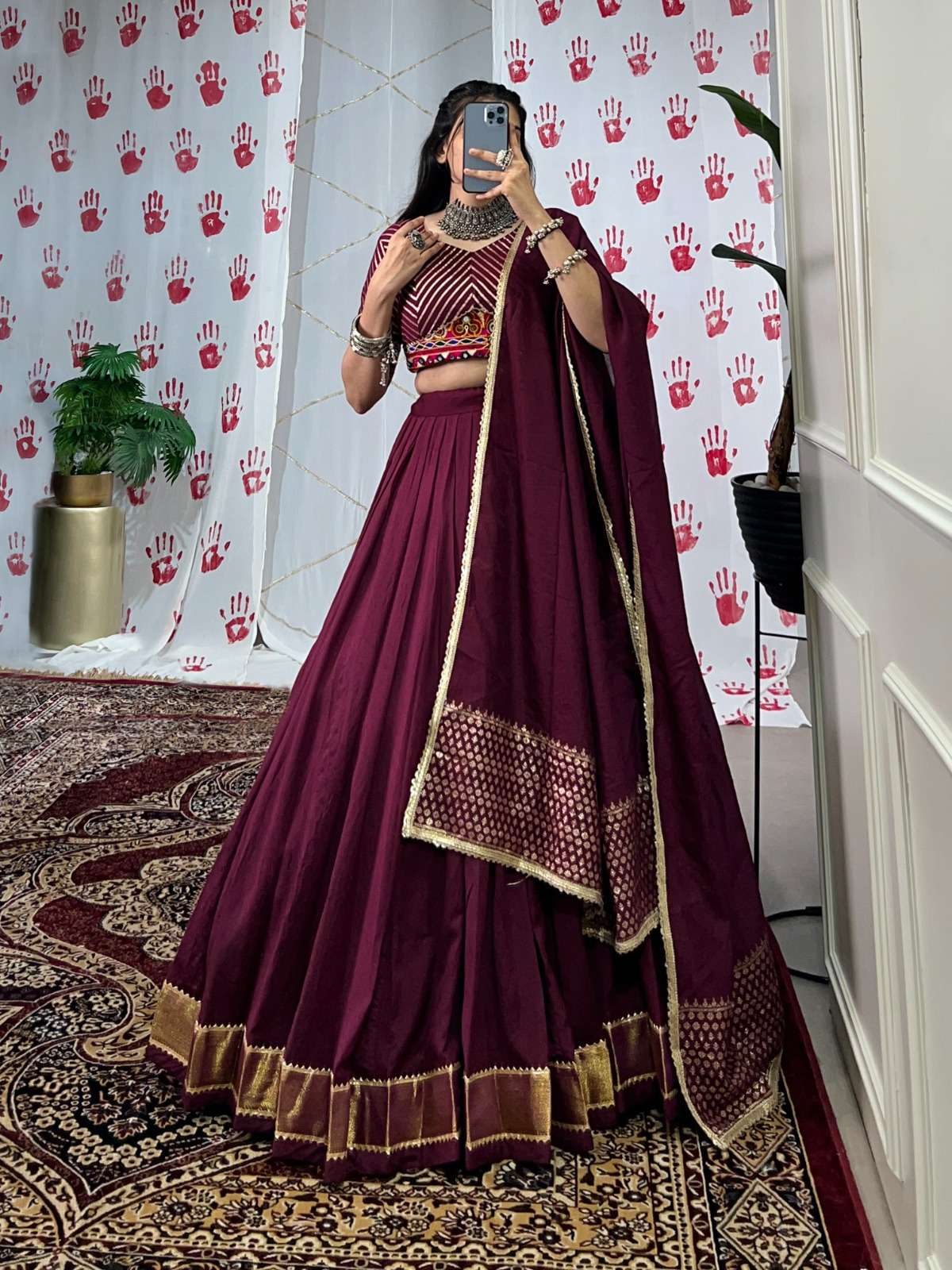 LNB1747WIN Pure Chanderi Zari Weaving Work wholesale lehenga