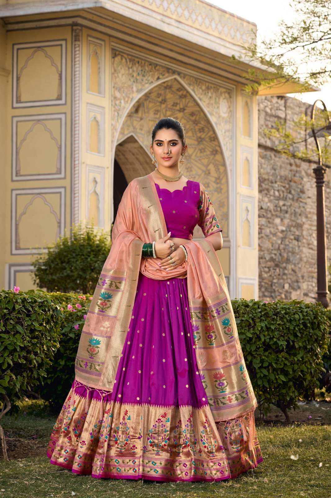 LNB2021PEC Jacquard Silk wholesale lehenga