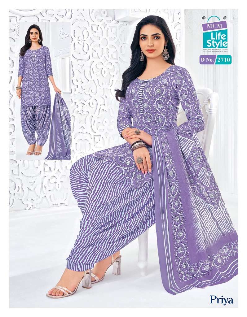 Mcm Priya Vol-27 series 2701-2724 Heavy Cotton Printed wholesale suit 