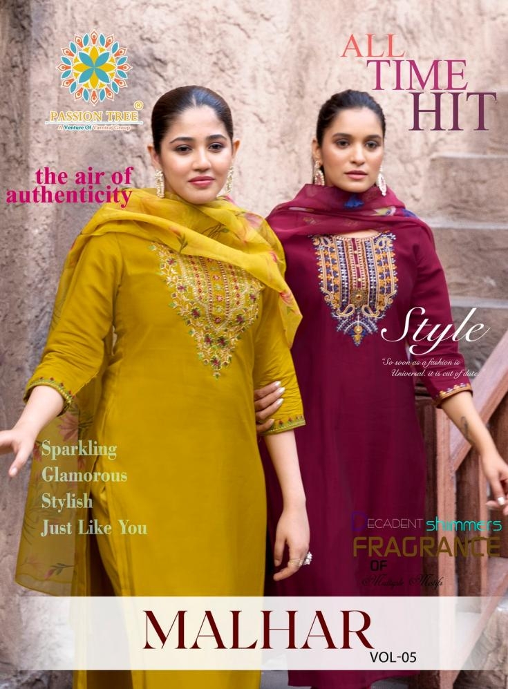 passion tree malhar vol 5 series 5001-5006 roman silk wholesale suit 