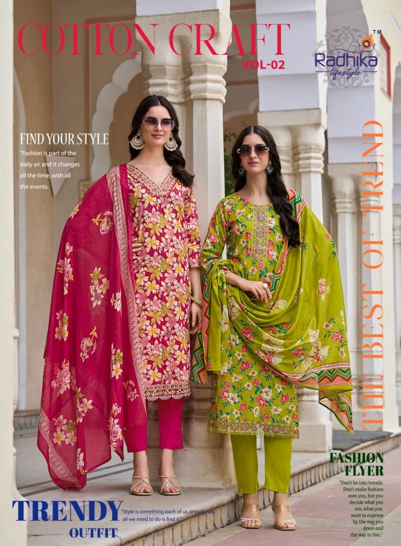 radhika lifestyle cotton craft vol 2 series 2001-2008 PURE COTTON wholesale suit 