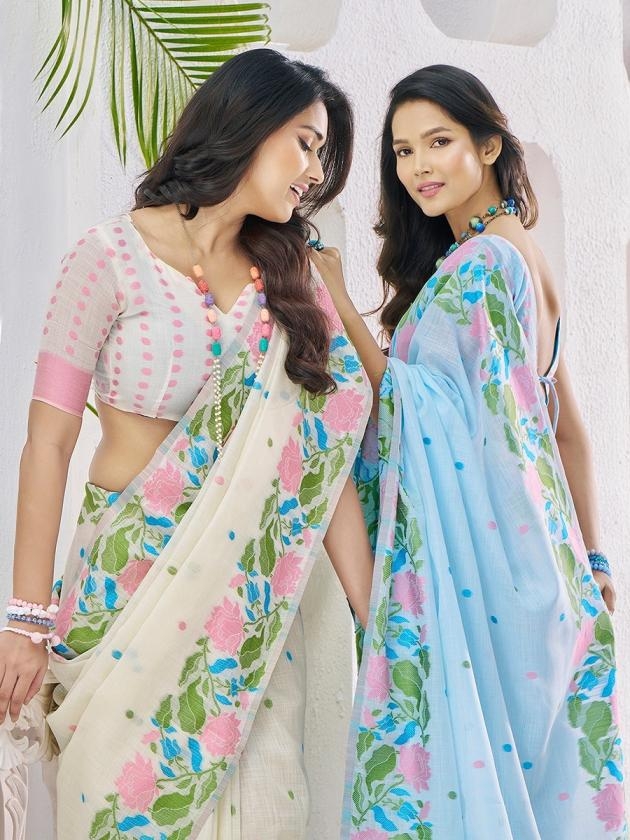 rajpath gulabi series 650001-650006 linen silk wholesale saree