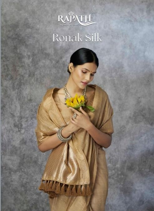 rajpath ronak silk series 640001-640006 tissue silk wholesale saree