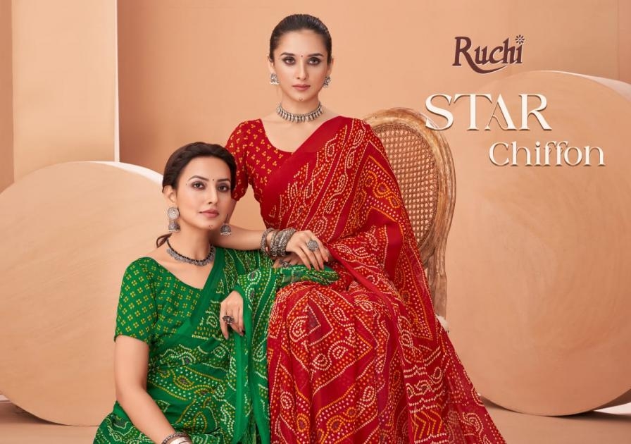 ruchi star chiffon 195 series 42801-42803 star chiffon wholesale saree