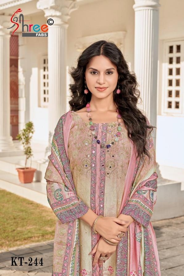 shree fab kt 244 viscose muslin wholesale suit 