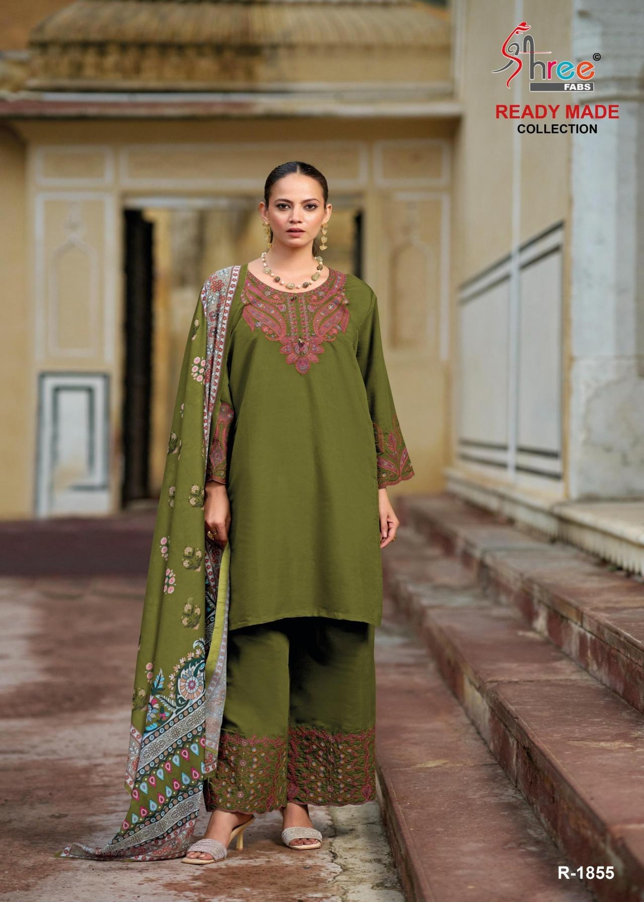 shree fabs 1855 cambric cottan lawn wholesale pakistani suit