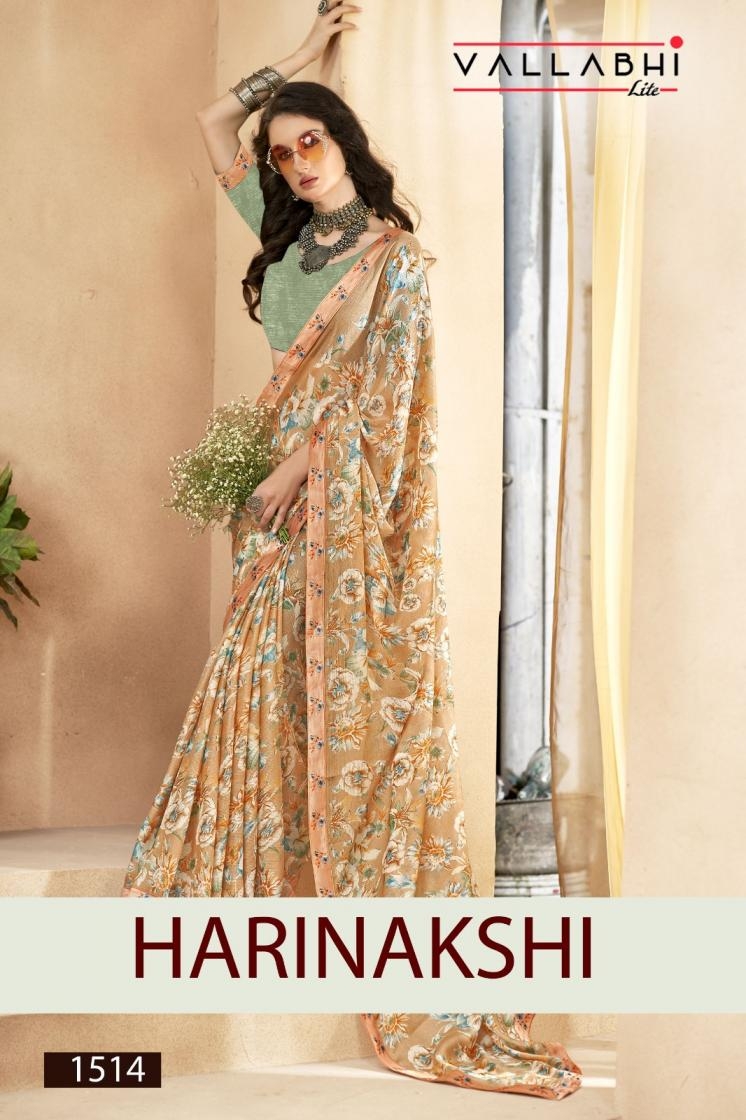 vallabhi lite harinakshi series 1514-1519 moss chiffon wholesale saree