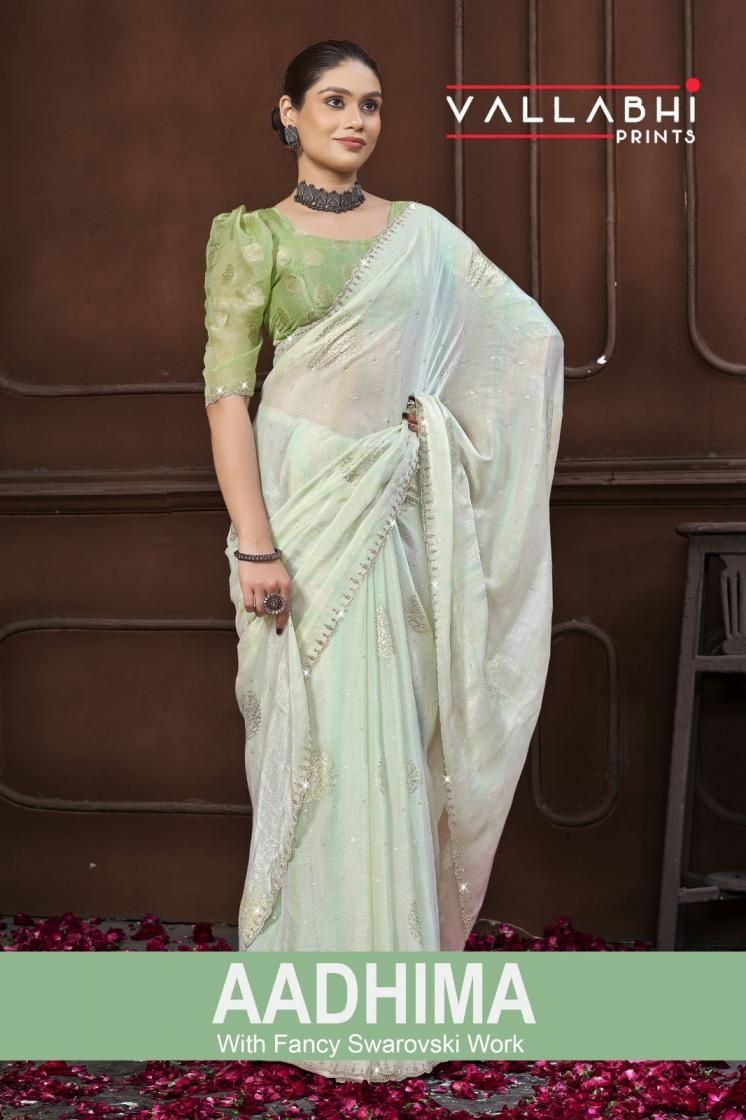 vallabhi prints aadhima series 151709-151713 CHIFFON wholesale saree