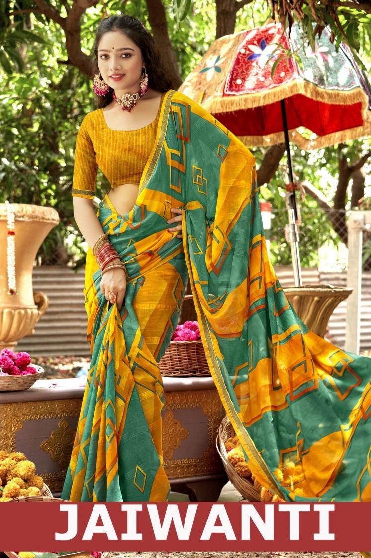 vallabhi prints jaiwanti series 1601-1610 georgette wholesale saree