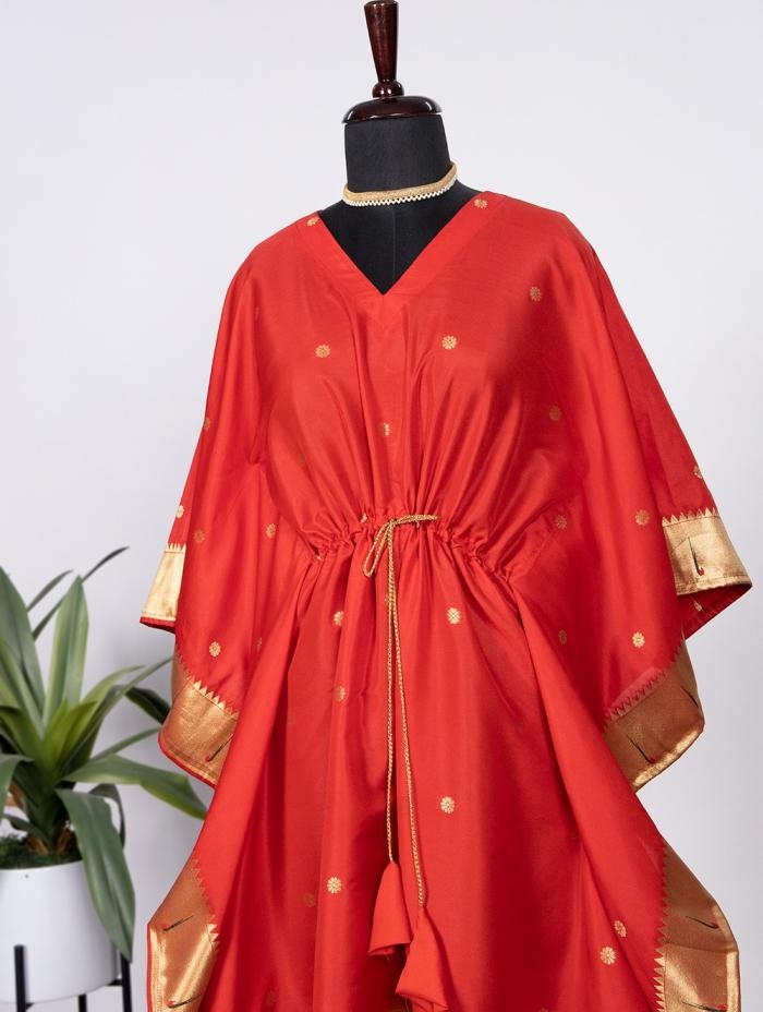 ynf3803 jacquard paithani style kaftan 