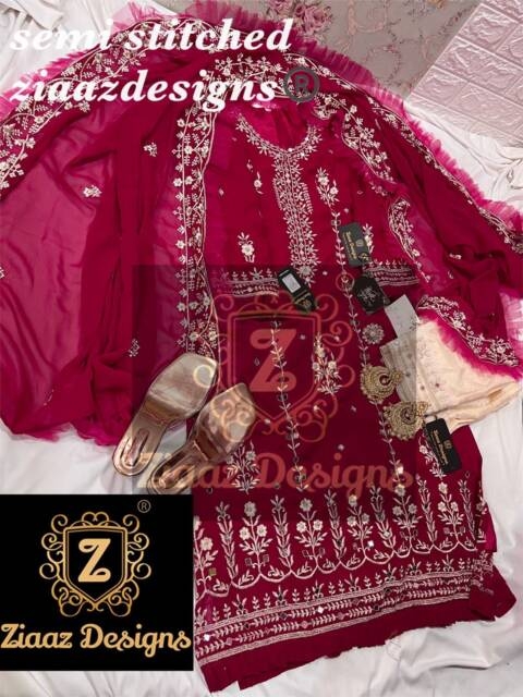 Ziaaz 7773 Rani Colour Hit Design  Georgette wholesale suit
