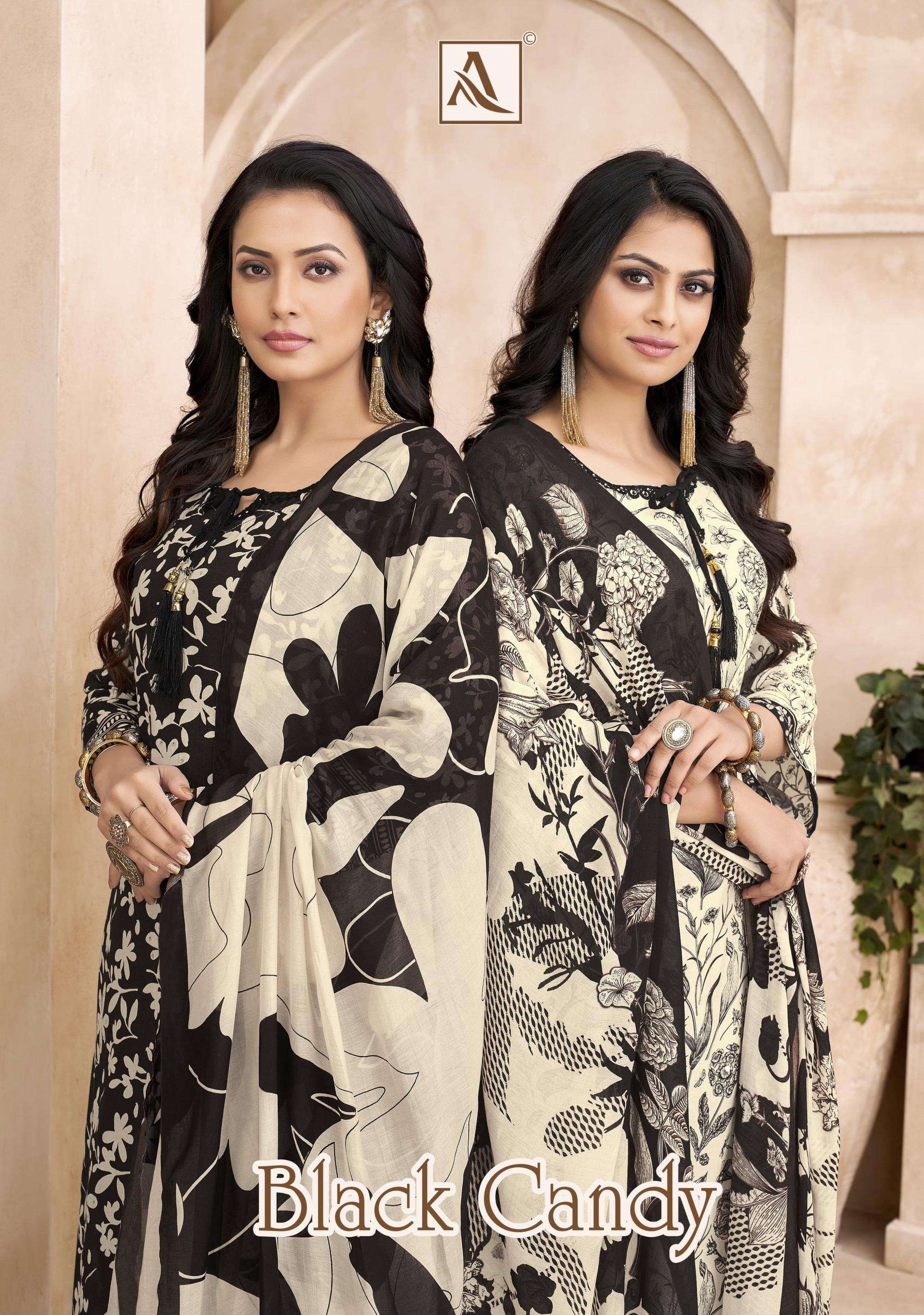 alok black candy series 1858001-1858004 viscose muslin wholesale suit