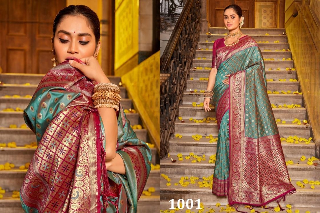 astita launch vaani series 1001 to 1004 banarasi silk traditional saree in wholesale surat