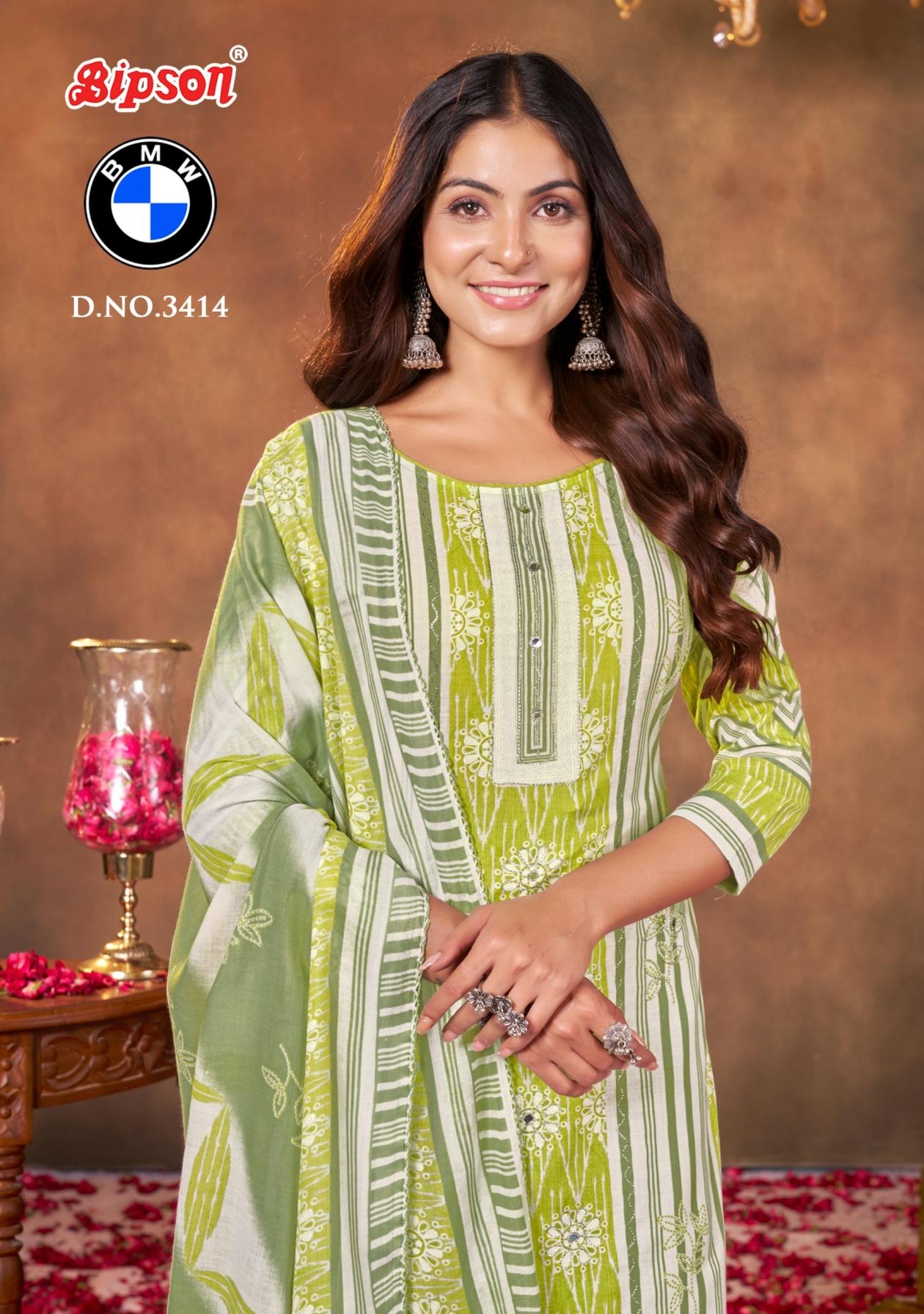 bipson prints bmw 3414 daily wear cotton salwar kameez in wholesale surat