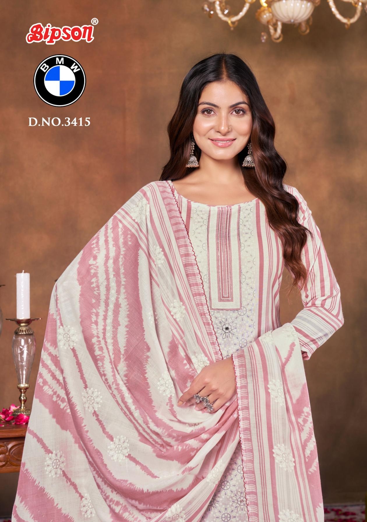 bipson prints bmw 3415 hit design cotton salwar kameez in wholesale surat