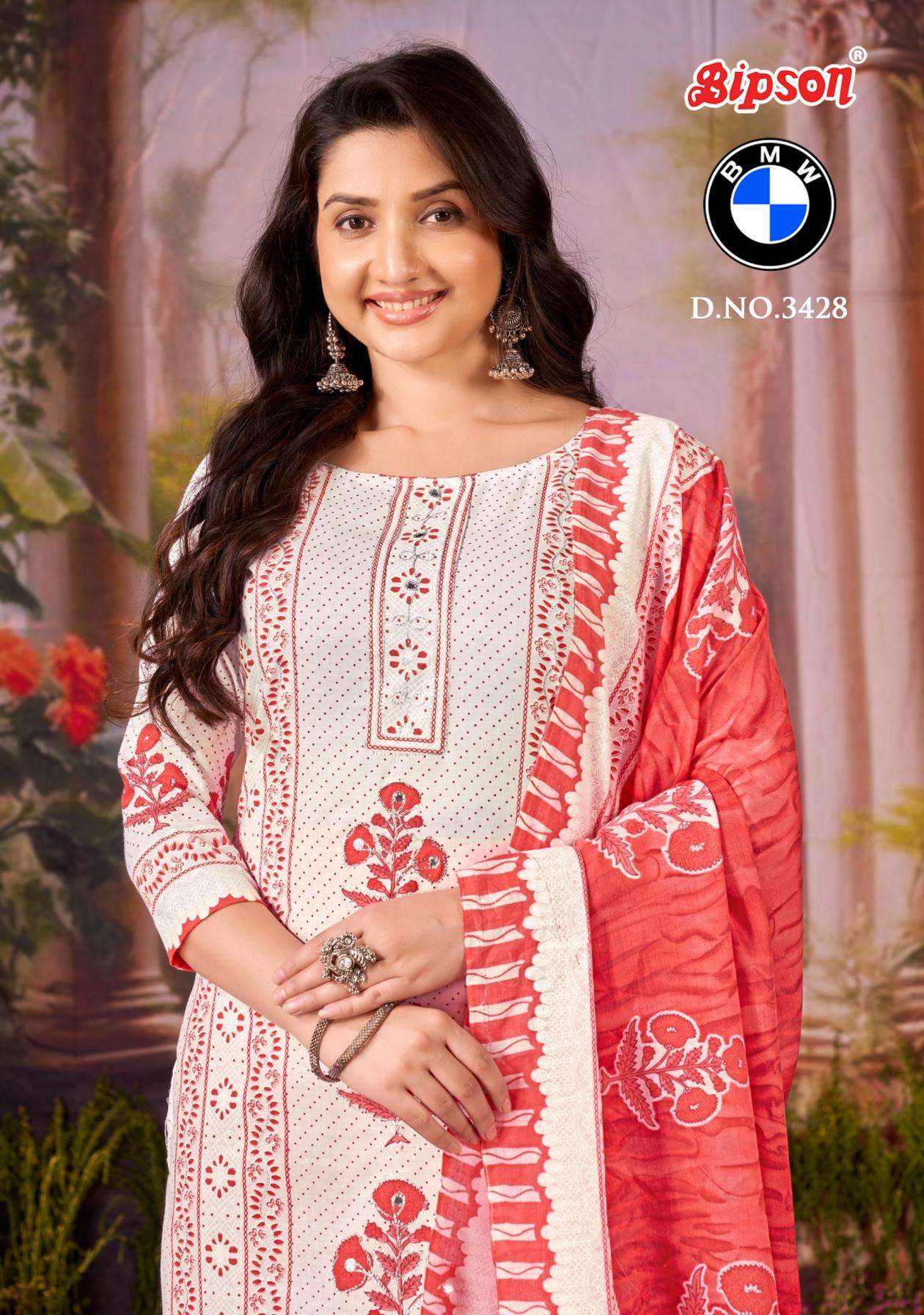 bipson prints bmw 3427 A to D cotton daily wear salwar kameez in wholesale surat
