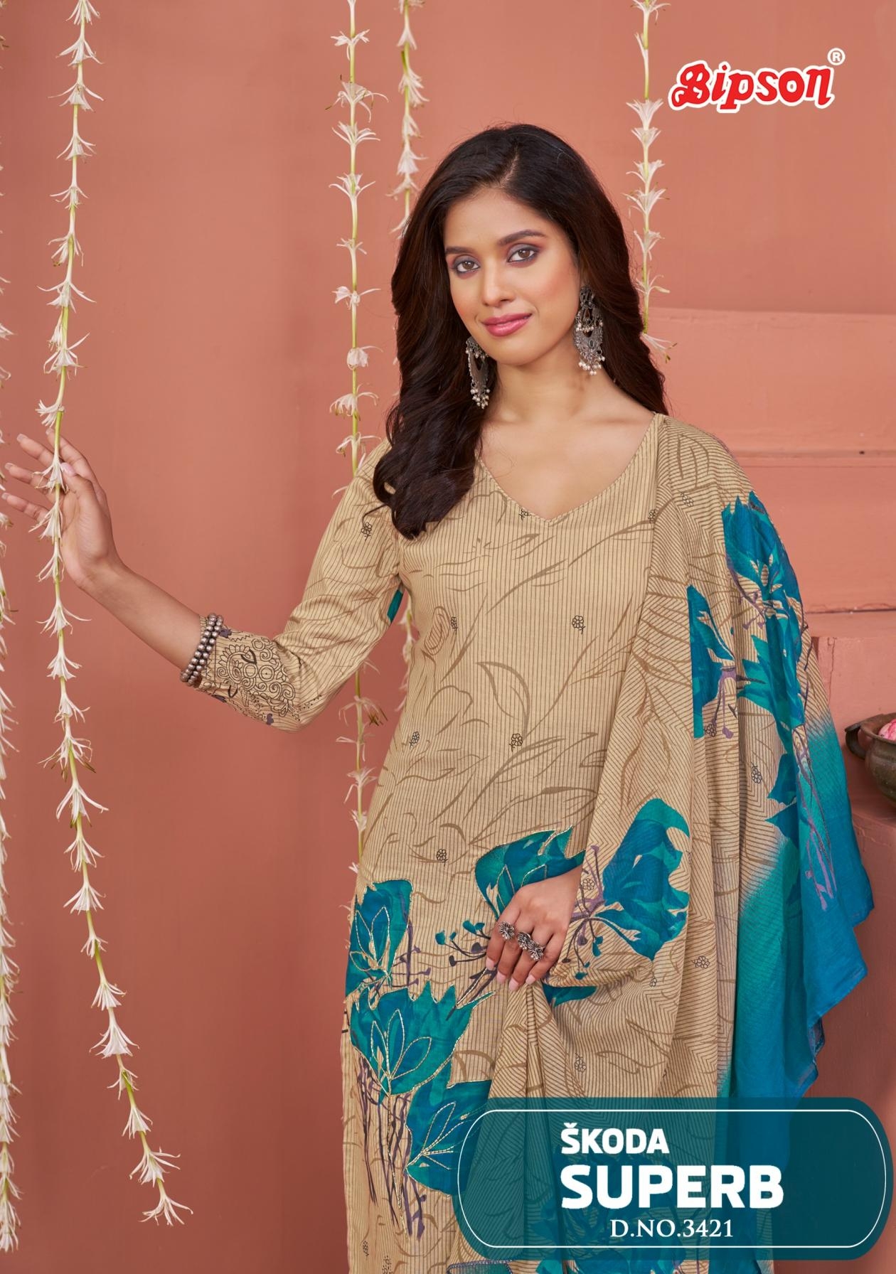 bipson prints skoda superb 3421 cotton daily wear salwar kameez in wholesale surat