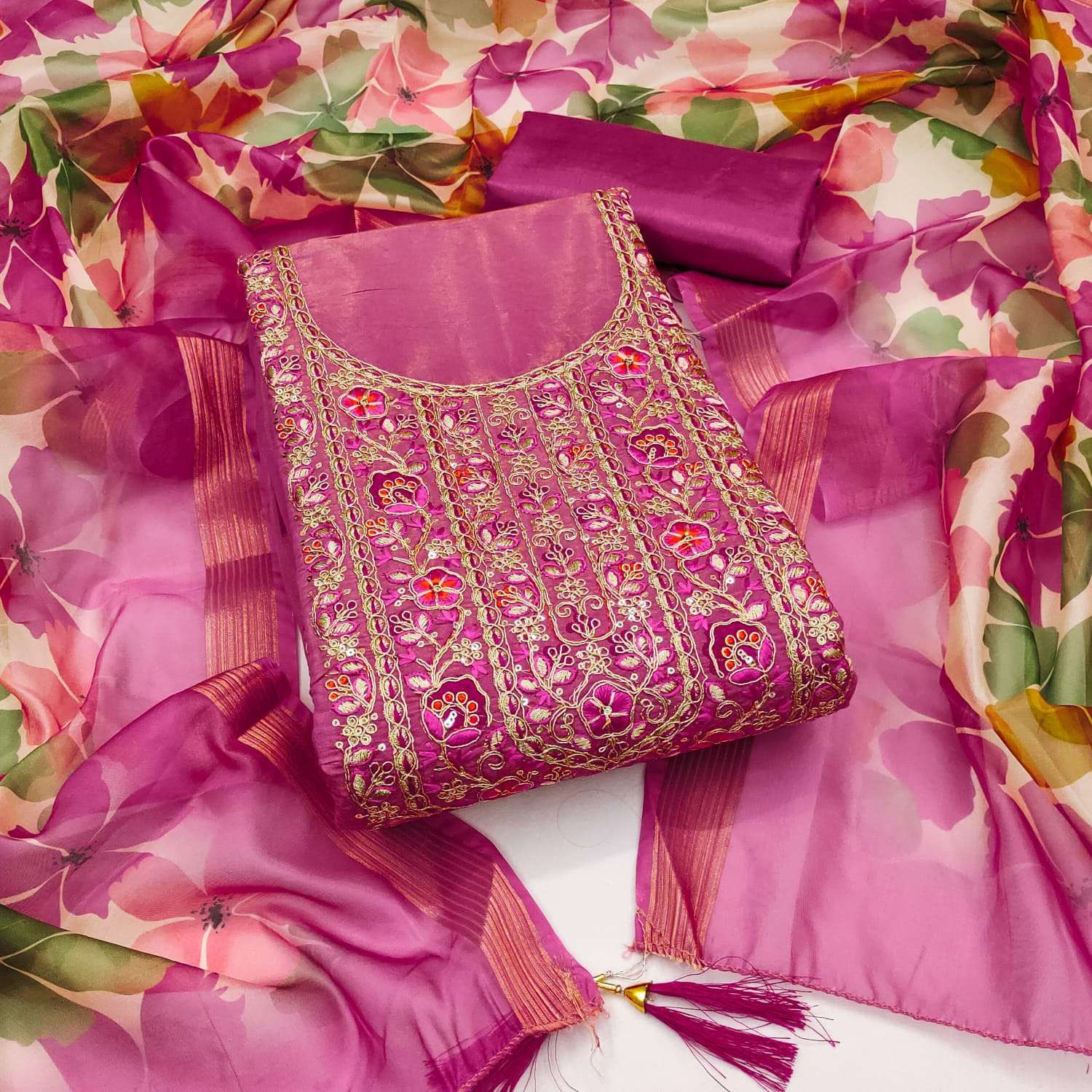 bt 2565 PV CHANDERI KODDING SQUANCE WORK wholesale suit 