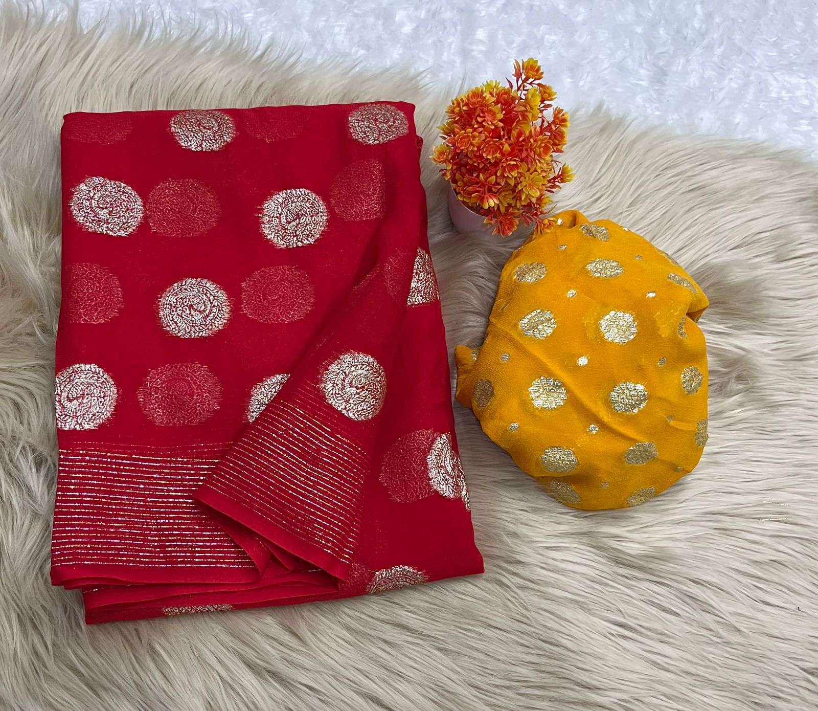 bt 57 AP SAREES Pure Viscose Georgette Saree With Fancy Zari & Fancy Lining Border saree in wholesale surat