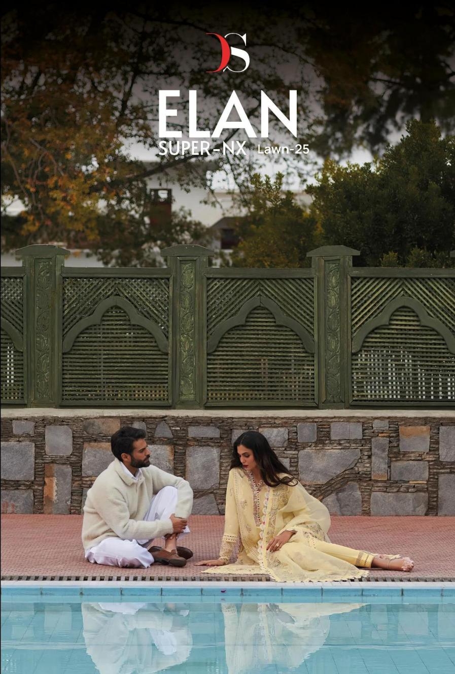 deepsy suits elan super nx lawn 25 series 9012 to 9016 cotton solid pakistani salwar kameez in wholesale surat