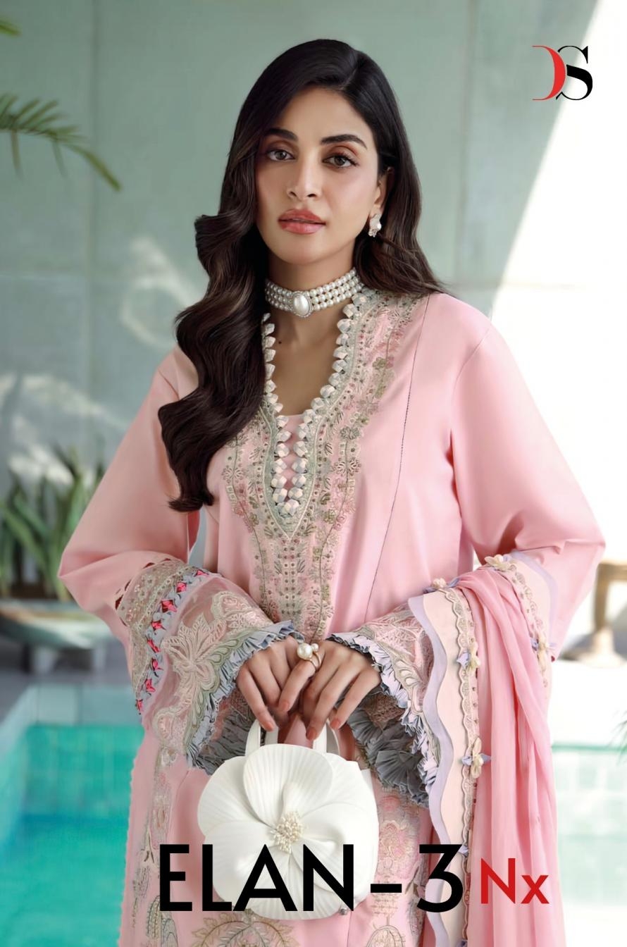 deepsy suits elan vol 3 nx series 1192 to 1196 cotton daily wear pakistani salwar kameez in wholesale surat