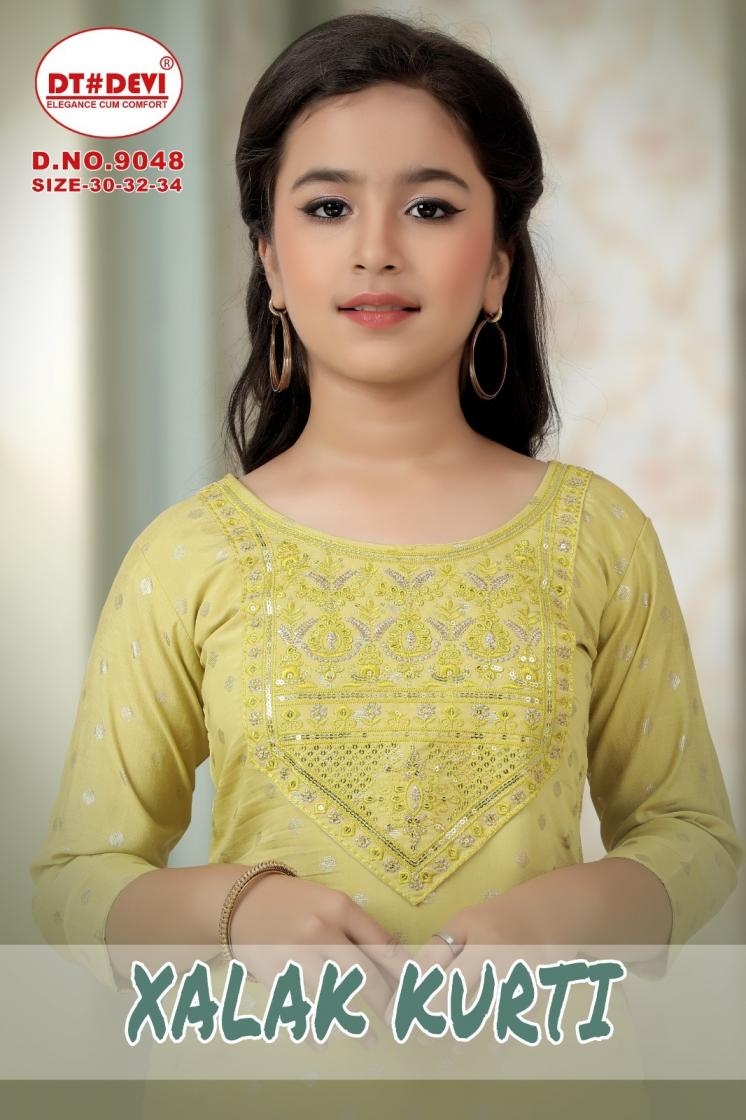 dt devi xalak kurti 9048 roman shimmer wholesale kurti 